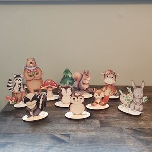 Woodland Animal Wood Cutout Set